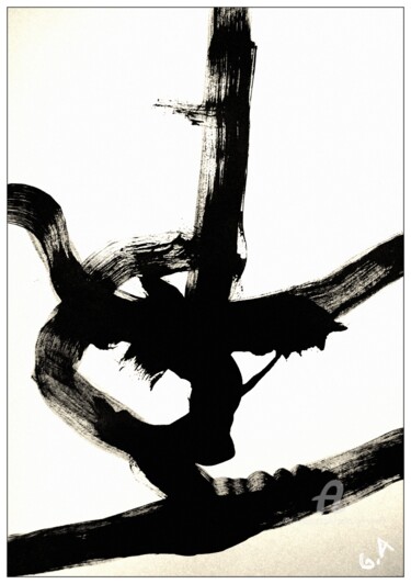 The First Rebel Enki – Sumerian Calligraphy Sumi-e (2025)